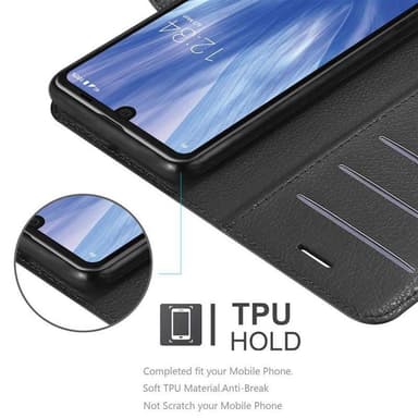 Sharp Aquos R3 Plånboksfodral Skal (Svart)