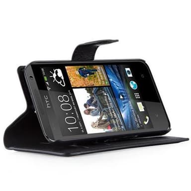 HTC Desire 300 Plånboksfodral Skal (Svart)