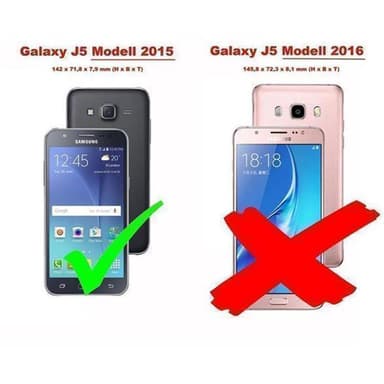 Samsung Galaxy J5 2015 Plånboksfodral Skal (Röd)
