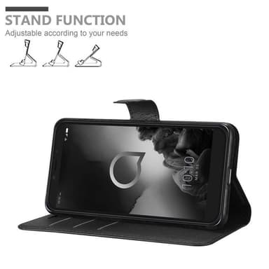 Alcatel 1S 2019 Plånboksfodral Skal (Svart)