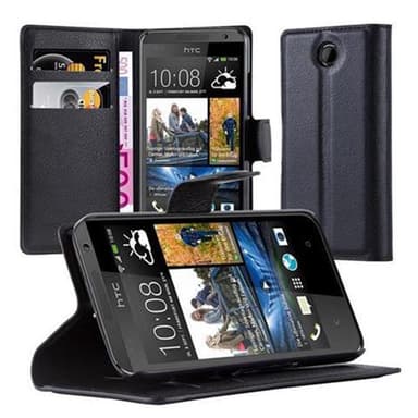 HTC Desire 300 Plånboksfodral Skal (Svart)