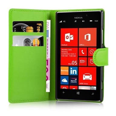 Nokia Lumia 925 Plånboksfodral Skal (Grön)
