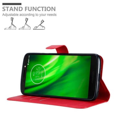 Motorola MOTO E5 / G6 PLAY Plånboksfodral Skal (Röd)