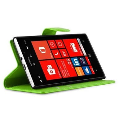 Nokia Lumia 925 Plånboksfodral Skal (Grön)