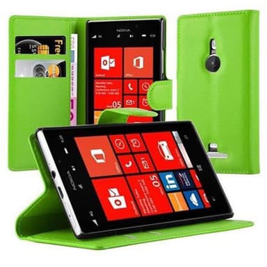 Nokia Lumia 925 Plånboksfodral Skal (Grön)