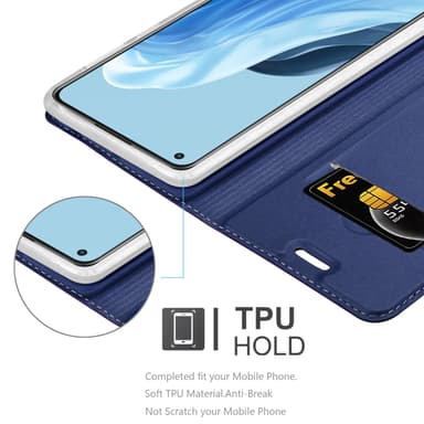 Oppo FIND X5 LITE / Reno7 5G Fodral Skal Case (Blå)