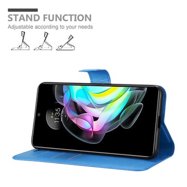 Motorola EDGE 20 Plånboksfodral Skal (Blå)