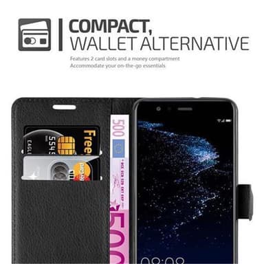 Huawei P10 LITE Plånboksfodral Skal (Svart)