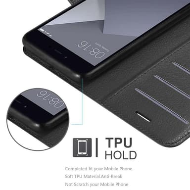 Xiaomi RedMi NOTE 5A Plånboksfodral Skal (Svart)