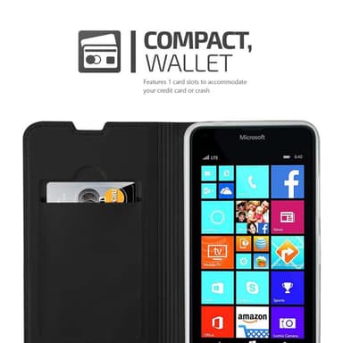 Nokia Lumia 640 Fodral Skal Case (Svart)