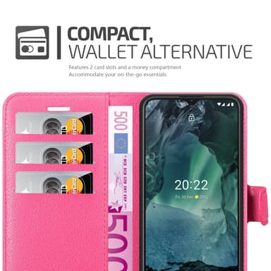 Nokia G11 / G21 Plånboksfodral Skal (Rosa)