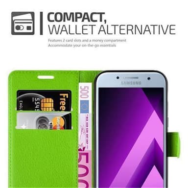 Samsung Galaxy A3 2017 Plånboksfodral Skal (Grön)