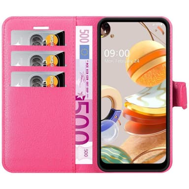 LG K61 Plånboksfodral Skal (Rosa)