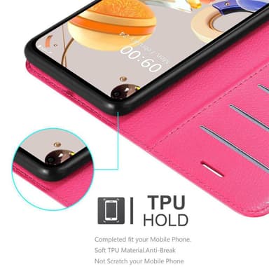 LG K61 Plånboksfodral Skal (Rosa)