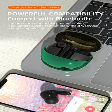 Trådlösa in-ear Bluetooth 5.3 HiFi brusreducerande hörlurar Svart