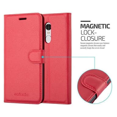 Xiaomi RedMi NOTE 4 Plånboksfodral Skal (Röd)