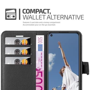 Oppo A52 Plånboksfodral Skal (Svart)