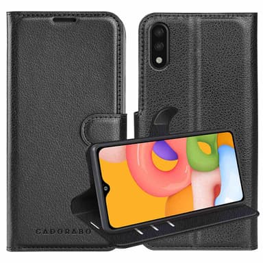 Samsung Galaxy A01 Plånboksfodral Skal (Svart)