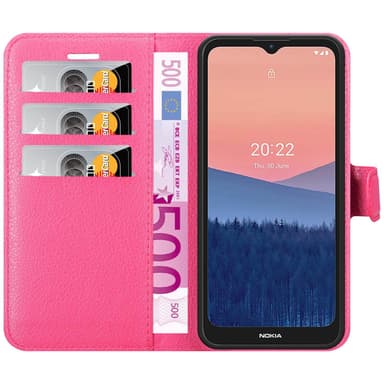 Nokia C21 Plånboksfodral Skal (Rosa)