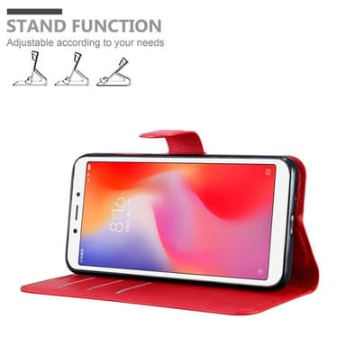 Xiaomi RedMi 6 Plånboksfodral Skal (Röd)