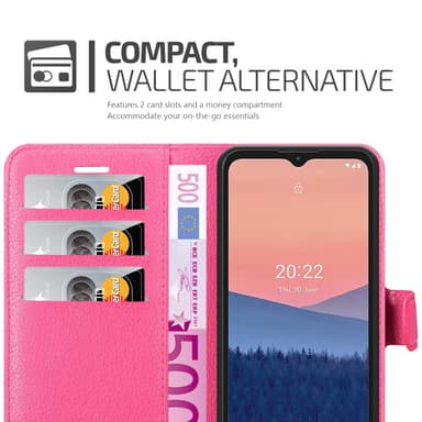 Nokia C21 Plånboksfodral Skal (Rosa)