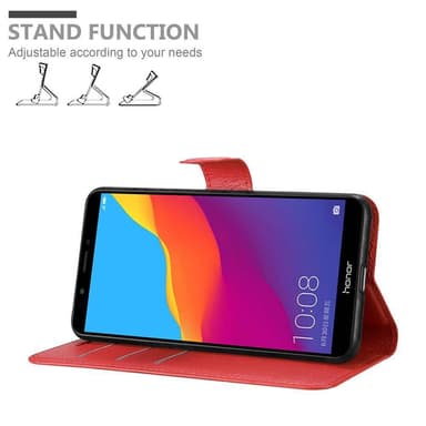 Honor 7C / Huawei Y7 2018 Plånboksfodral Skal (Röd)
