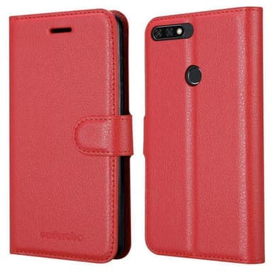 Honor 7C / Huawei Y7 2018 Plånboksfodral Skal (Röd)