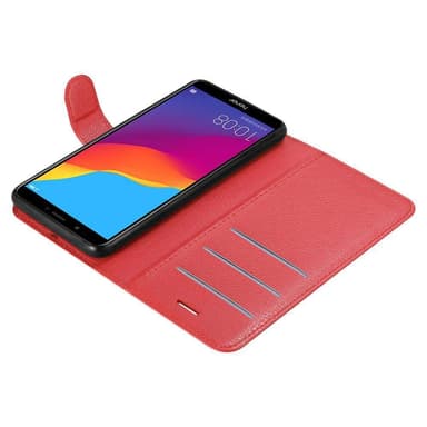 Honor 7C / Huawei Y7 2018 Plånboksfodral Skal (Röd)