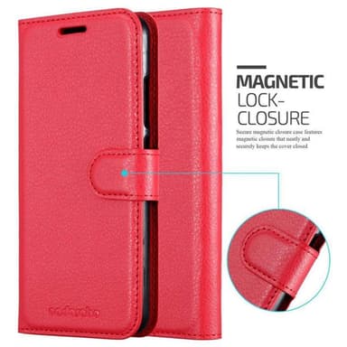 Xiaomi RedMi 6 Plånboksfodral Skal (Röd)
