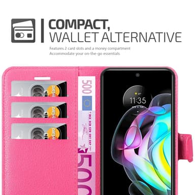 Motorola EDGE 20 Plånboksfodral Skal (Rosa)
