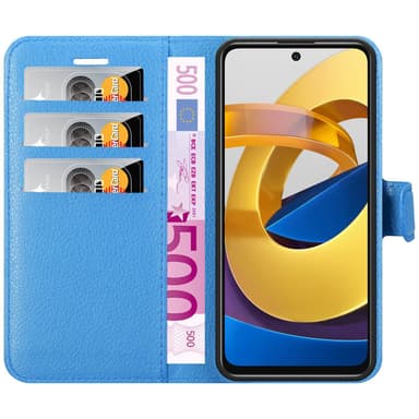 Xiaomi POCO M4 PRO 5G Plånboksfodral Skal (Blå)