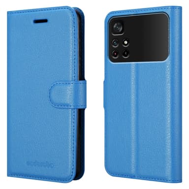 Xiaomi POCO M4 PRO 5G Plånboksfodral Skal (Blå)