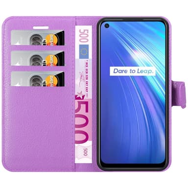 Realme 6 4G / 6s Plånboksfodral Skal (Lila)