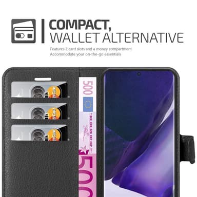 Samsung Galaxy NOTE 20 PLUS Plånboksfodral Skal (Svart)