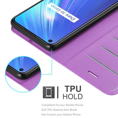 Realme 6 4G / 6s Plånboksfodral Skal (Lila)