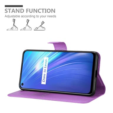 Realme 6 4G / 6s Plånboksfodral Skal (Lila)