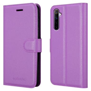 Realme 6 4G / 6s Plånboksfodral Skal (Lila)