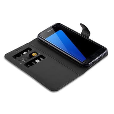 Samsung Galaxy S7 EDGE Plånboksfodral Skal (Svart)
