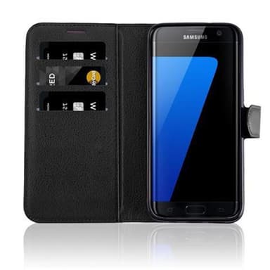 Samsung Galaxy S7 EDGE Plånboksfodral Skal (Svart)