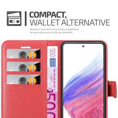 Samsung Galaxy A53 5G Plånboksfodral Skal (Röd)