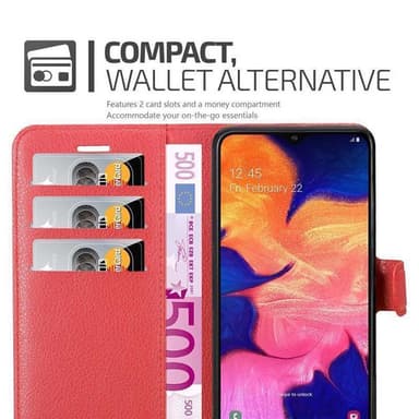 Samsung Galaxy A10 / M10 Plånboksfodral Skal (Röd)