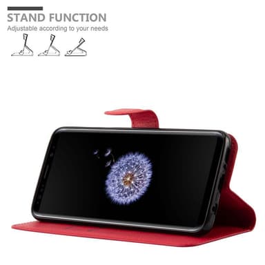 Samsung Galaxy S9 Plånboksfodral Skal (Röd)