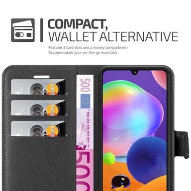 Samsung Galaxy A31 Plånboksfodral Skal (Svart)