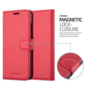 Huawei P20 Plånboksfodral Skal (Röd)