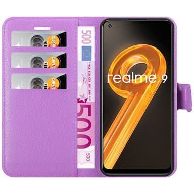 Realme 9 4G / 9 PRO+ Plånboksfodral Skal (Lila)