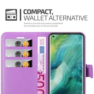 Oppo FIND X2 PRO Plånboksfodral Skal (Lila)
