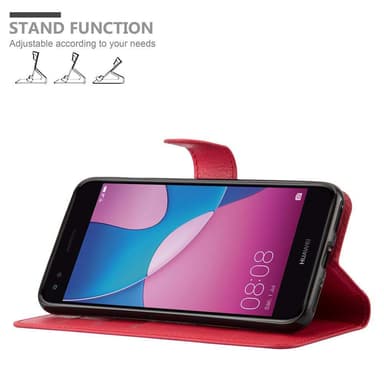 Huawei Y6 PRO 2017 Plånboksfodral Skal (Röd)