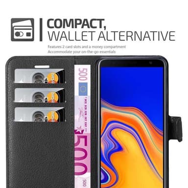 Samsung Galaxy J6 PLUS Plånboksfodral Skal (Svart)