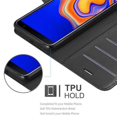 Samsung Galaxy J6 PLUS Plånboksfodral Skal (Svart)
