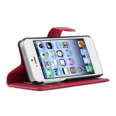 iPhone 5 / 5S / SE 2016 Plånboksfodral Skal (Röd)